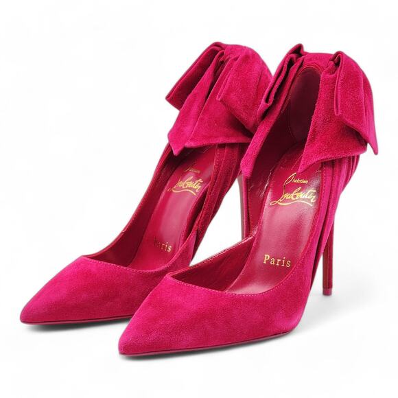Christian Louboutin Rabakate Pumps 100mm - Suede - Pink - 36 5.5US $995 - Picture 2 of 8